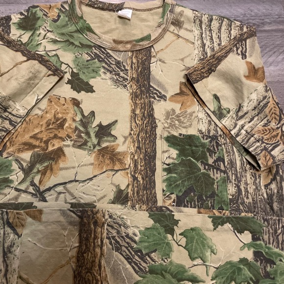 Vintage Realtree Camo T Shirt Mens XL Made in USA Cotton Pocket Tee Hunting Oak - Picture 3 of 5
